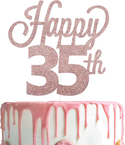 Vista 63 de LINGTEER - Decoración para pastel con texto "Happy Birthday 100", color negro
