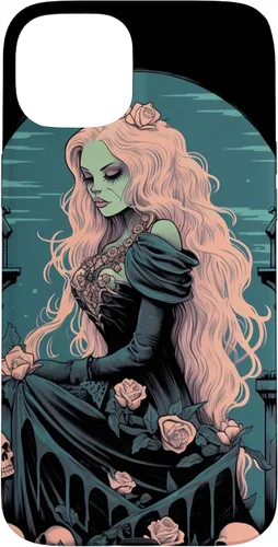 Vista 9 de Funda para iPhone 16 Gothic Girl Pastel Goth Wiccan Pagan Anime Nu Goth Grunge
