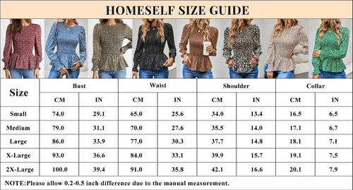 Vista 5 de PRETTYGARDEN Blusa casual de manga larga con cuello redondo y estampado floral dobladillo fruncido con volantes blusa tipo babydoll delgada