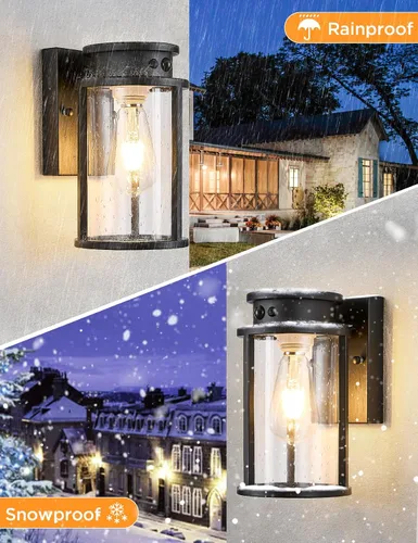 Vista 6 de Lámpara solar de pared para exteriores, sensor de movimiento, lámpara de pared exterior del anochecer al amanecer, accesorios de iluminación