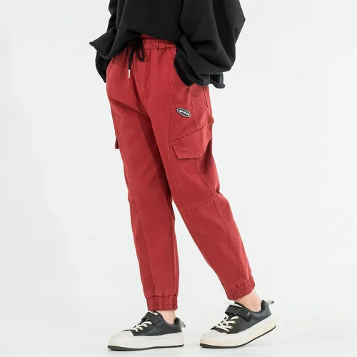 Vista 6 de MINI PANDA Pantalones para niñas, elásticos, holgados, tallas 6-16, de moda