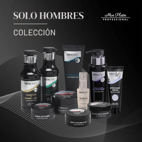 Vista 5 de Mon Platin - Cera para cabello de jojoba para hombre con aspecto húmedo (Jojoba y caviar negro)