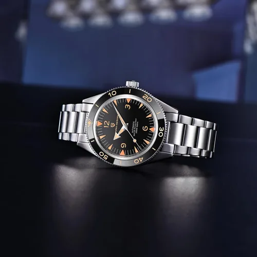 Vista 7 de Pagani Design Relojes para hombre, Japón NH35, movimiento automático, acero inoxidable, 1.614 in, cristal de zafiro, resistente al agua, para hombre