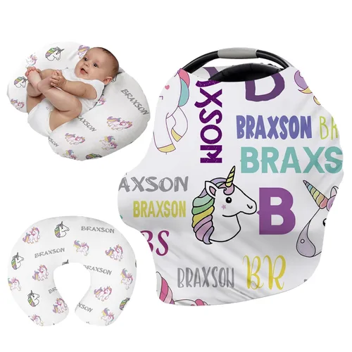 Vista 17 de Funda de asiento de automóvil personalizada para bebés, cubierta multiusos para asiento de automóvil con nombre, fundas de asiento de automóvil