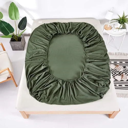 Vista 5 de ECOCOTT Sábana Bajera Ajustable - 100% Algodón Natural Seleccionado - Bolsillo Profundo Elástico, Resistente al Encogimiento y a la Decoloración