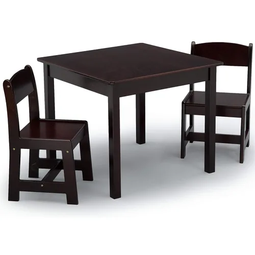 Vista 12 de Delta Children MySize - Juego de mesa y silla de madera para niños (2 sillas incluidas), ideal para artes y manualidades, merienda y más
