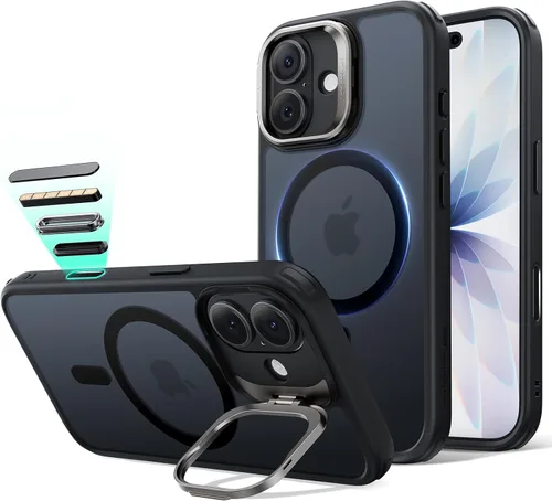 Vista 82 de ESR Funda para iPhone 13 Pro, compatible con MagSafe, protección de grado militar a prueba de golpes, soporte de anillo de cámara integrado, funda