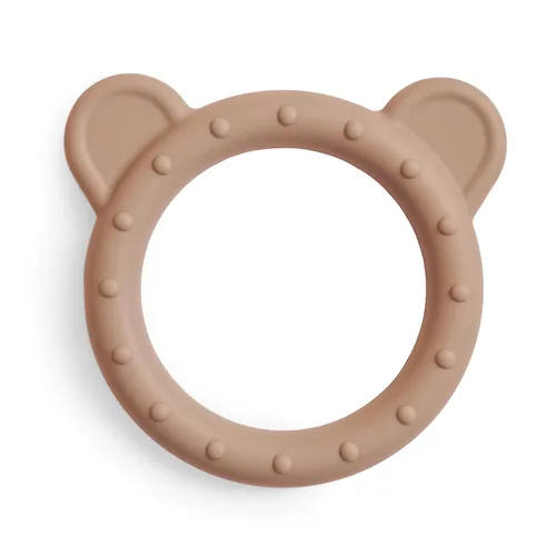 Vista 14 de mushie Juguete mordedor de silicona para bebés Oso (tomillo seco)