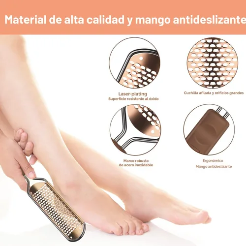 Vista 2 de Lima para Pies Raspador de Pies Pedicura - Removedor de Callos para Pies Easkep Rallador Profesional Raspa Raspador de Pies Removedor de Callos