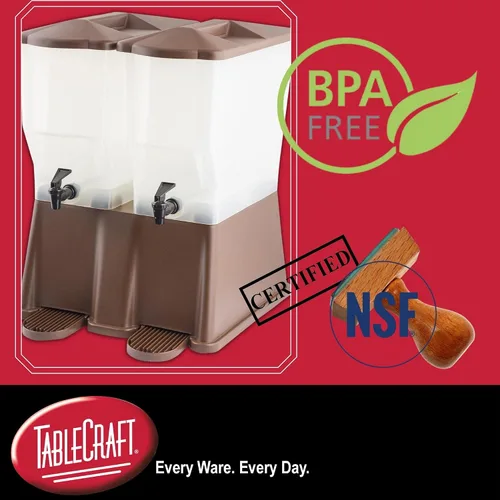 Vista 8 de TableCraft 955 Beverage Dispenser, Polypropylene Plastic, Non-Insulated, 3-Gallon Capacity, 7" Faucet Clearance, Durable Build, Easy Dispensing