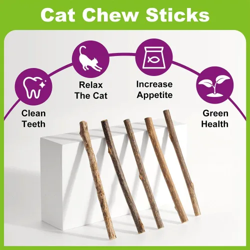 Vista 3 de Silvervine - Palitos para gatos con hierba gatera natural para gatos y gatos masticables, palitos para masticar dientes, juguetes para masticar