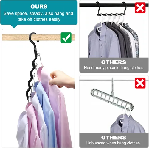 Vista 8 de Organizadores y almacenamiento de armario, organización mejorada y almacenamiento de ropa, paquete de 8 artículos esenciales para dormitorio