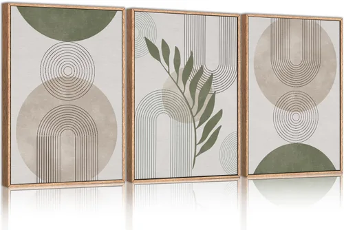 Vista 9 de HPINUB - Lienzo decorativo abstracto moderno para pared, juego de 3 impresiones artísticas enmarcadas, pintura de pared grande en blanco y negro, 16