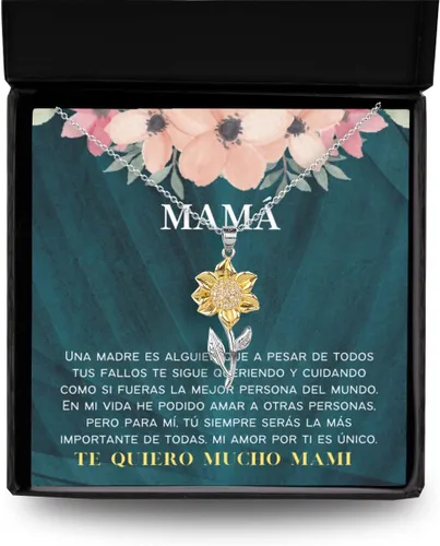 Vista 11 de Collar para mamá con mensaje personalizado, regalo de aniversario de boda o Navidad, cadena de mujer