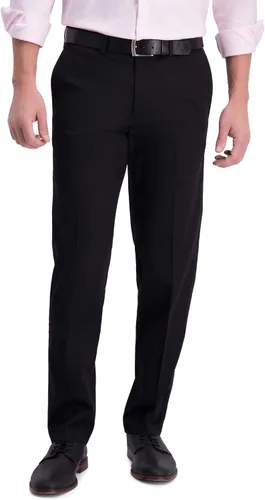 Vista 11 de Haggar - Pantalón para hombre, color caqui, sin necesidad de planchado, ajuste recto, parte delantera plana