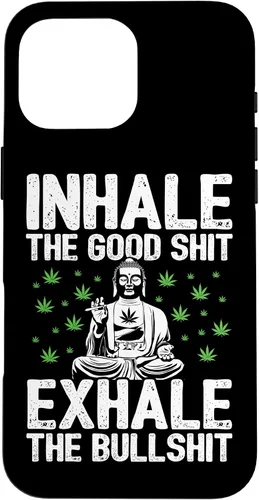 Vista 19 de Inhale Good Shit Exhale Bullshit - Weed Cannabis - 420 Case for iPhone 17