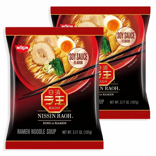 Vista 10 de Nissin RAOH - Sopa de fideos ramen, salsa de soja, 3.77 onzas (paquete de 6)