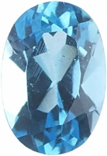 Vista 4 de Topacio azul suizo forma ovalada AAA/AA calidad suelta piedra preciosa de 5x4MM-20x15MM
