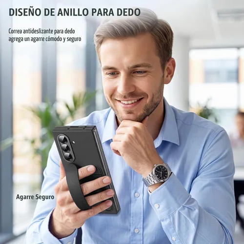 Vista 4 de Funda para Samsung Galaxy Z Fold 8 Ultra Protect con soporte de pulsera, pantalla integrada y protección de lente a prueba de golpes, protección