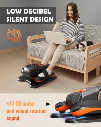 Vista 4 de Yagud Under Desk Machine, Electric Elliptical Leg Exerciser for Senior, 13 Adjustable Speeds Quiet and Portable Seated Pedal Exerciser for Training