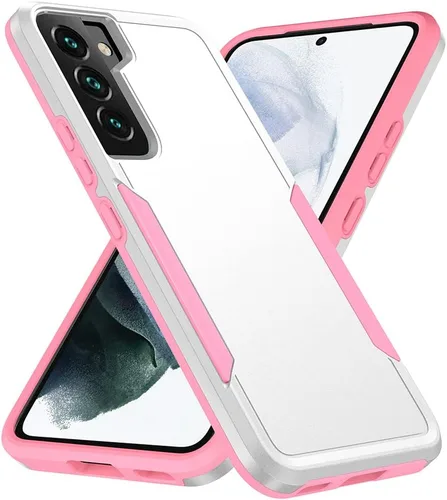 Vista 12 de Funda diseñada para Samsung S22 (no para S22 Ultra y S22 Plus), resistente, resistente, a prueba de golpes, soporte de carga inalámbrica, funda Azul