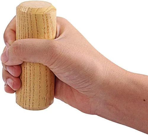 Vista 6 de Alnicov Instrumento de percusión de martillo de arena,Maracas de ritmo natural de madera,Adecuado para el rendimiento de Kahun Drum Guitar Ukelele