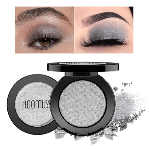 Vista 10 de Paleta de sombras de ojos ahumadas negras, 8 colores, gris oscuro, sombra de ojos ahumada para maquillaje gótico, negro, plateado, blanco, gris