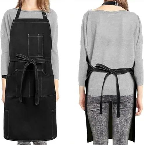 Vista 3 de Delantales artísticos para pintar cerámica, delantales de cocina para hombre y mujer, delantales de cocina para cocina, restaurante, barbacoa