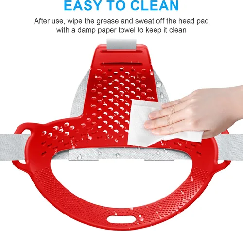 Vista 4 de VR Head Strap Pad for Quest 3 Headset Accessories, TPU Head Strap Cushion for Quest 3 Head Strap, Bracket for The Back of The Head Headstrap (Red)