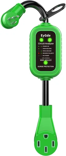 Vista 7 de EyGde Adaptador RV de 30 amperios a 15 amperios 110V con protector contra sobretensiones 5000J, adaptador RV patentado macho 5-15P a hembra TT-30R