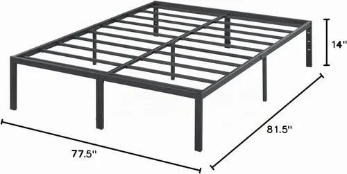 Vista 2 de Listón de marco de acero de la cama para dormir Olee T-3000 OL14BF04, Acero, Negro