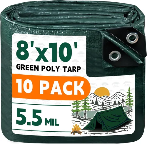 Vista 66 de RAINDEWAY Tarps - Lona impermeable de color azul de 4 x 16 pies de grosor, resistente a desgarros, multiusos, para techo, campamento, automóvil