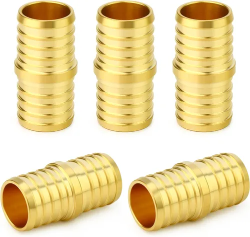 Vista 41 de GASHER 10 piezas sin plomo latón 1 "acoplamiento Pex, accesorios Pex de 1 pulgada para tubería Pex