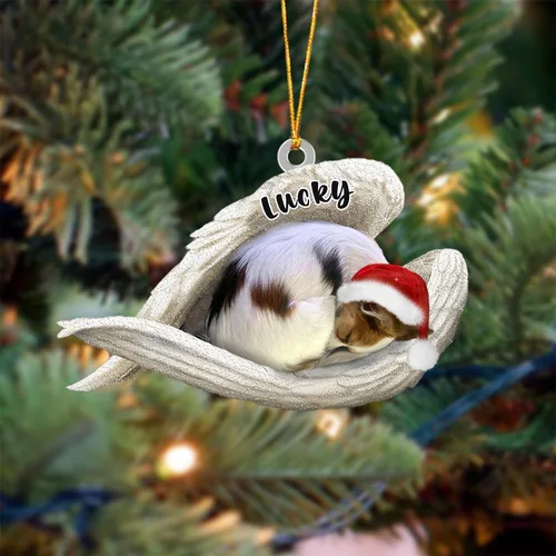 Vista 128 de Ángel durmiente de Afghan Hound para Navidad, adorno personalizado con el nombre del perro, adorno de Navidad personalizado para amantes de perros