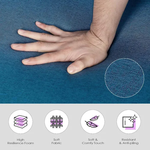 Vista 6 de TYBOATLE Silla de dormir, sillas plegables para adultos (azul celeste)