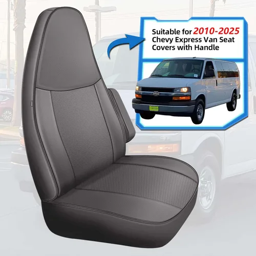 Vista 3 de [Usado] AOMSAZTO Fundas de asiento de automóvil para Chevy Express Van accesorios 2010-2025 cuero artificial, impermeables, resistentes al desgaste