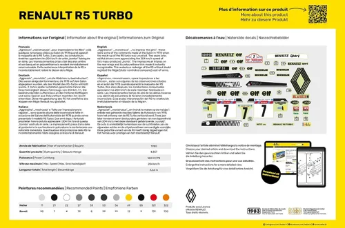 Vista 4 de Heller Kit de construcción de modelos de coche Renault R5 Turbo