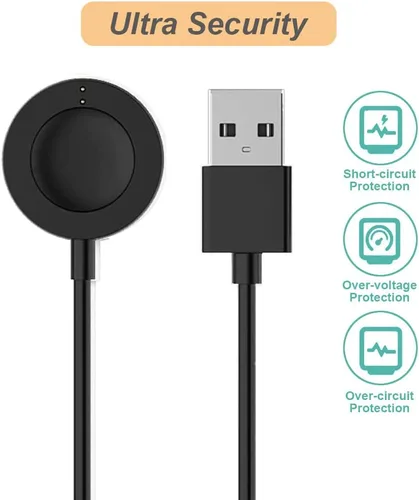 Vista 5 de Cable de carga para relojes inteligentes Fossil Gen 4/5/6 y Michael Kors Gen 4/5/5E/6 (3.3 pies/3.3 ft) (negro)