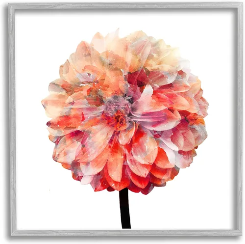 Vista 13 de Stupell Industries 'Flor De Acuarela Coral Brillante' Arte Giclée Blanco costero (Texturado)