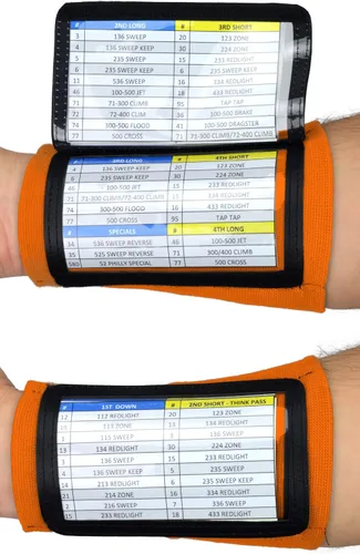 Vista 36 de Sports Unlimited Banda Instructora Triple para Adultos, Muñequeras de Fútbol para Jugadas, Muñequeras de Béisbol, Bandas de Brazo QB