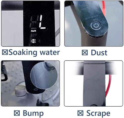 Vista 5 de Glodorm - Carcasa impermeable para tablero de instrumentos Ninebot Scooter de silicona, accesorios para Segway Ninebot MAX Scooter eléctrico