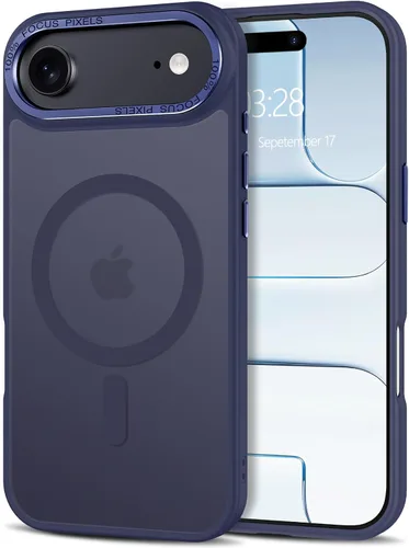 Vista 287 de Anuck - Funda magnética para iPhone 11 compatible con MagSafe, carcasa trasera mate translúcida dura, borde de TPU, delgada, resistente a impactos