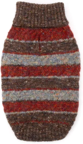 Vista 19 de The Worthy Dog Suéter de cuello alto de punto grueso, ropa cálida de invierno para perro, trajes de abrigo para mascotas para clima frío - XXS, gris