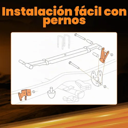 Vista 5 de Kit de colgador y grillete de 4 pulgadas para Dodge Ram Charger D100 D150