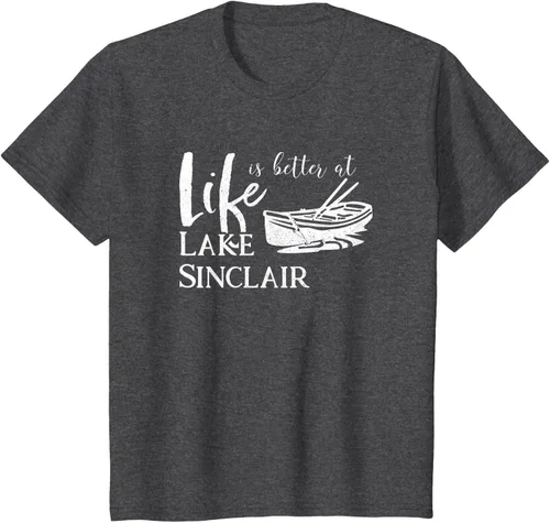 Vista 36 de Life is Better at Lake Sinclair Georgia Camiseta Negro