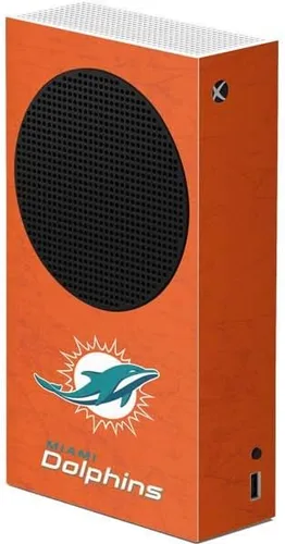 Vista 13 de Skinit Decal Gaming Skin Compatible with Xbox Series S Console - Officially Licensed NFL Miami Dolphins Black & White Design