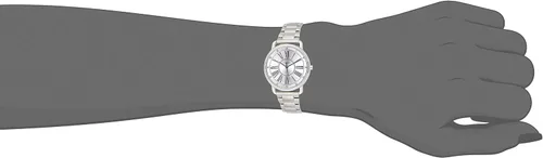 Vista 4 de GUESS Reloj analógico clásico de cuarzo para mujer con correa de acero inoxidable W1148L1 plateado Reloj de cuarzo