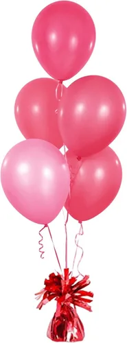 Vista 8 de Pesas de globos metálicos, recuerdos de fiesta de cumpleaños, regalos novedosos y mordazas, 5.5 pulgadas, paquete de 12 unidades plateado