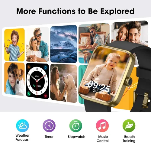 Vista 6 de LIVIKEY Smart Watch, Fitness Tracker with Heart Rate Monitor, Blood Oxygen, Sleep Tracking, 41mm Smartwatch Waterproof with Pedometer for Women Men