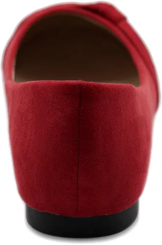 Vista 2 de Ollio Zapato de ballet de ante sintético plano para mujer